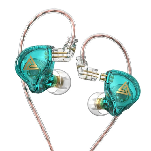 QKZ AK6 PLUS HiFi Bass Detachable Audio Cable Dynamic Heavy Bass Wired Earphone, Style:without Mic(Cyan-blue) - free shipping - PMC Jewellery - Order now!