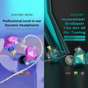 QKZ AK6 PLUS HiFi Bass Detachable Audio Cable Dynamic Heavy Bass Wired Earphone, Style:without Mic(White)