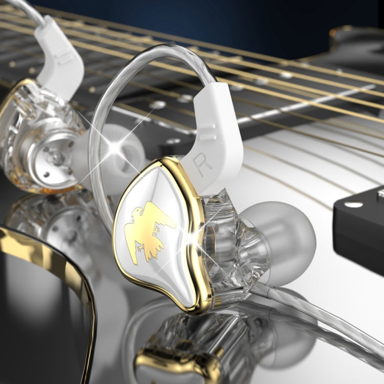 QKZ AK6-Ares Sports In-ear HIFI Wired Control Earphone with Mic(White) - In Ear Wired Earphone by QKZ | Online Shopping South Africa | PMC TechLife | Buy Now Pay Later Mobicred