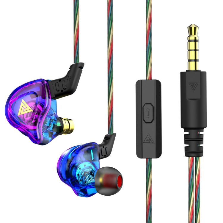 QKZ DMX Sports In-ear HIFI 3.5mm Wired Control Earphone with Mic(Colorful) - In Ear Wired Earphone by QKZ | Online Shopping South Africa | PMC TechLife | Buy Now Pay Later Mobicred