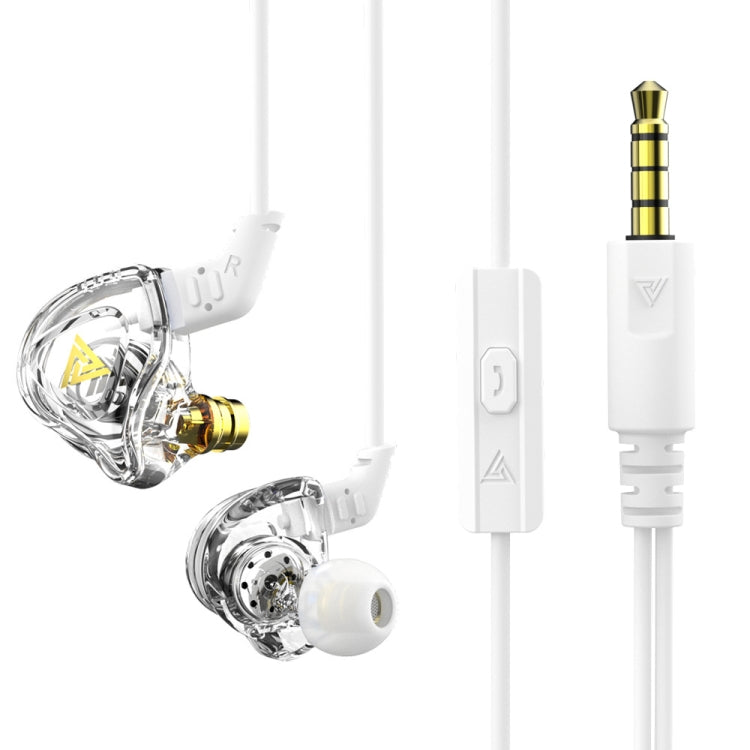 QKZ DMX Sports In-ear HIFI 3.5mm Wired Control Earphone with Mic(Transparent) - In Ear Wired Earphone by QKZ | Online Shopping South Africa | PMC TechLife