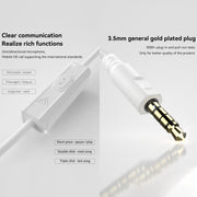 QKZ DMX Sports In-ear HIFI 3.5mm Wired Control Earphone with Mic(Transparent)