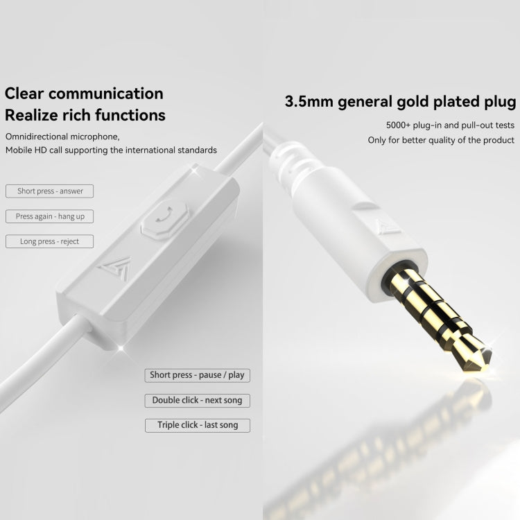 QKZ DMX Sports In-ear HIFI 3.5mm Wired Control Earphone with Mic(Cyan) - In Ear Wired Earphone by QKZ | Online Shopping South Africa | PMC TechLife | Buy Now Pay Later Mobicred