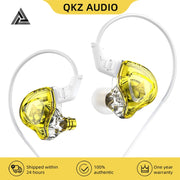 QKZ DMX Sports In-ear HIFI 3.5mm Wired Control Earphone with Mic(Transparent)