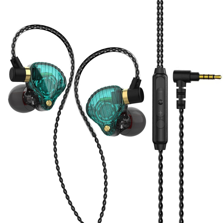 QKZ SK3 3.5mm Sports In-ear Wired HIFI Bass Stereo Sound Earphone with Mic(Green Black) - In Ear Wired Earphone by QKZ | Online Shopping South Africa | PMC TechLife | Buy Now Pay Later Mobicred