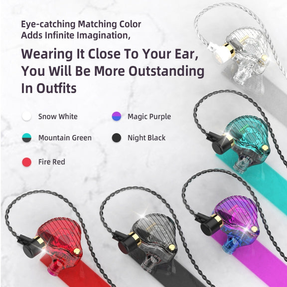 QKZ SK3 3.5mm Sports In-ear Wired HIFI Bass Stereo Sound Earphone with Mic(Red)
