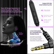 QKZ SK3 3.5mm Sports In-ear Wired HIFI Bass Stereo Sound Earphone with Mic(Blue Purple)