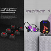 QKZ SK3 3.5mm Sports In-ear Wired HIFI Bass Stereo Sound Earphone with Mic(Blue Purple)