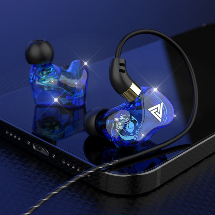 QKZ SK7 3.5mm Sports In-ear Copper Driver Wired HIFI Stereo Earphone with Mic(Dark Blue) - In Ear Wired Earphone by QKZ | Online Shopping South Africa | PMC TechLife | Buy Now Pay Later Mobicred