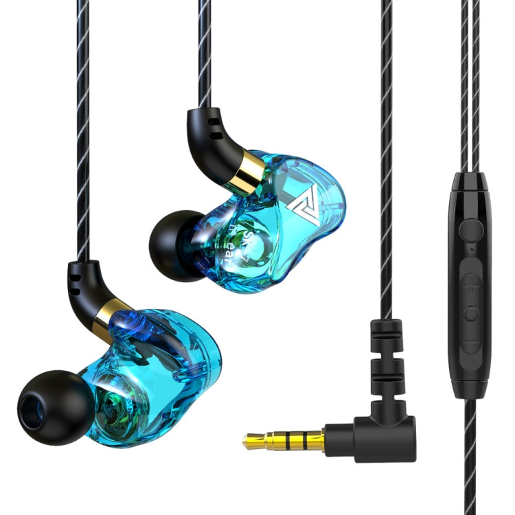 QKZ SK7 3.5mm Sports In-ear Copper Driver Wired HIFI Stereo Earphone with Mic(Sky Blue) - In Ear Wired Earphone by QKZ | Online Shopping South Africa | PMC TechLife | Buy Now Pay Later Mobicred