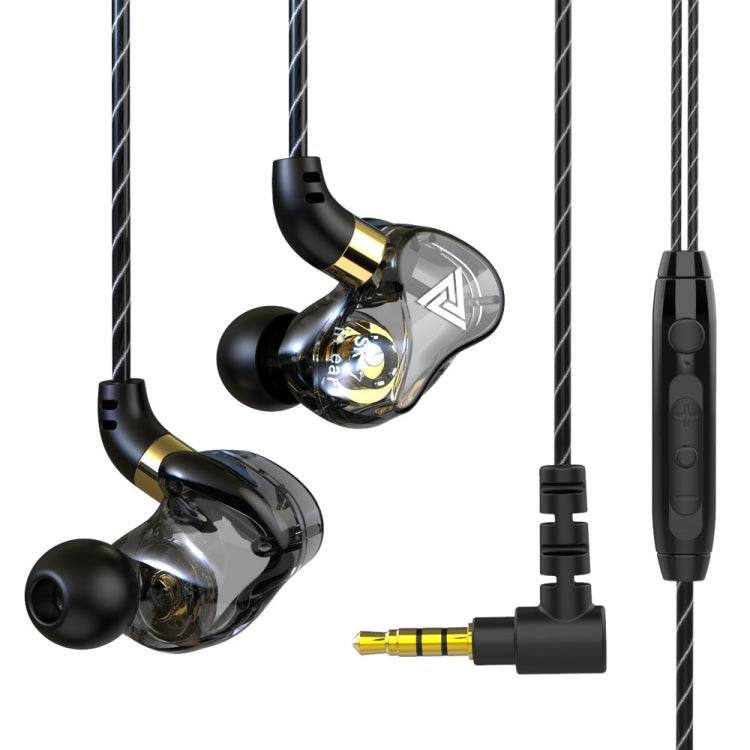 QKZ SK7 3.5mm Sports In-ear Copper Driver Wired HIFI Stereo Earphone with Mic(Black) - In Ear Wired Earphone by QKZ | Online Shopping South Africa | PMC TechLife | Buy Now Pay Later Mobicred