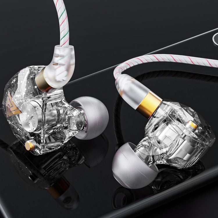 QKZ SK8 3.5mm Sports In-ear Dynamic HIFI Monitor Earphone with Mic(White) - In Ear Wired Earphone by QKZ | Online Shopping South Africa | PMC TechLife | Buy Now Pay Later Mobicred