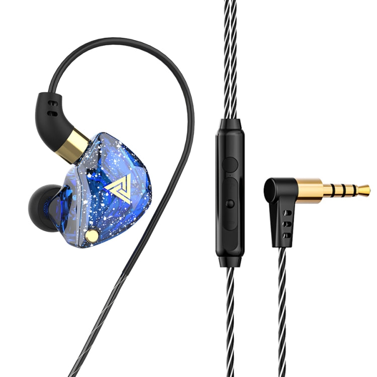 QKZ SK8 3.5mm Sports In-ear Dynamic HIFI Monitor Earphone with Mic(Blue) - In Ear Wired Earphone by QKZ | Online Shopping South Africa | PMC TechLife | Buy Now Pay Later Mobicred
