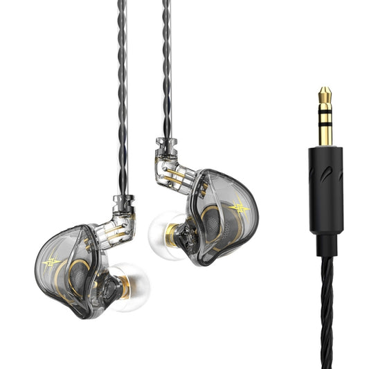QKZ ZXT Sports In-ear Wired Control Plug HIFI Stereo Stage Monitor Earphone, Style:Standard Version(Transparent Grey) - free shipping - PMC Jewellery - Order now!