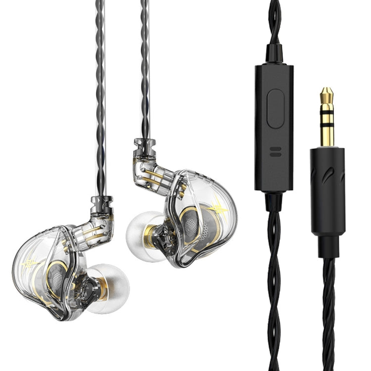 QKZ ZXT Sports In-ear Wired Control Plug HIFI Stereo Stage Monitor Earphone, Style:with Mic(Transparent) - In Ear Wired Earphone by QKZ | Online Shopping South Africa | PMC TechLife | Buy Now Pay Later Mobicred