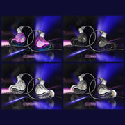 QKZ ZXT Sports In-ear Wired Control Plug HIFI Stereo Stage Monitor Earphone, Style:with Mic(Transparent)