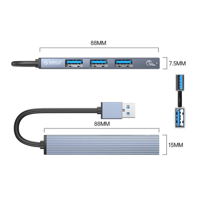 ORICO AH-A13 USB 3.0 x 1 + USB 2.0 x 3 to USB 3.0 HUB Adapter(Space Gray) - USB 3.0 HUB by ORICO | Online Shopping South Africa | PMC Jewellery | Buy Now Pay Later Mobicred