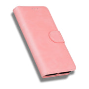 For OPPO A57 2022 4G/A57 2022 5G/Realme Q5i/Realme V23 5G/Realme Narzo 50 5G/A77 5G Skin Feel Pure Color Flip Leather Phone Case(Pink)