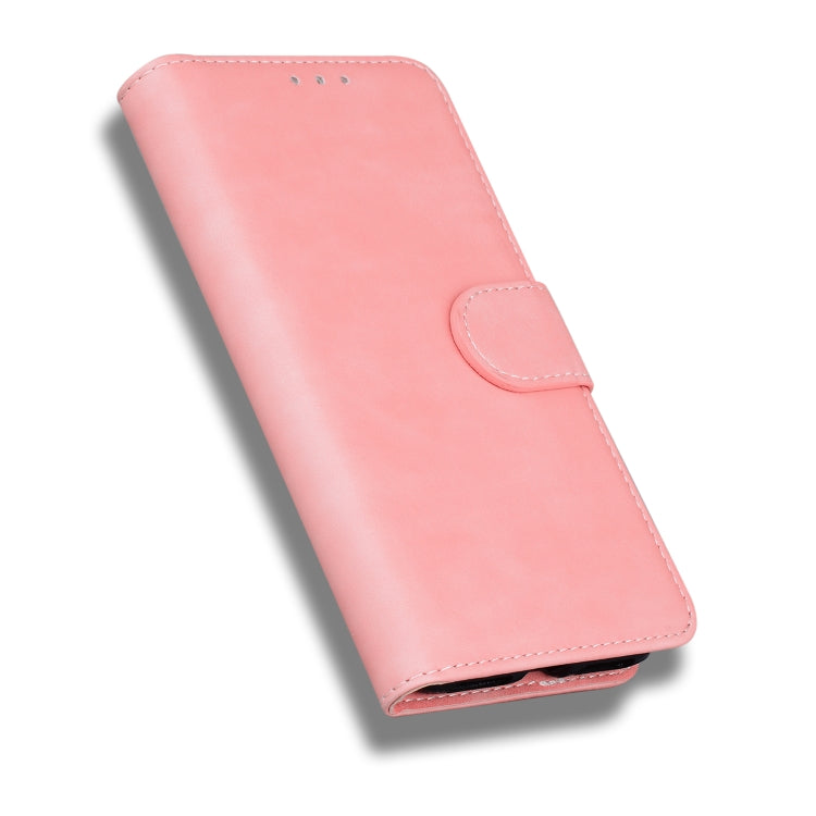 For OPPO A57 2022 4G/A57 2022 5G/Realme Q5i/Realme V23 5G/Realme Narzo 50 5G/A77 5G Skin Feel Pure Color Flip Leather Phone Case(Pink)