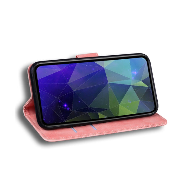 For OPPO A57 2022 4G/A57 2022 5G/Realme Q5i/Realme V23 5G/Realme Narzo 50 5G/A77 5G Skin Feel Pure Color Flip Leather Phone Case(Pink)