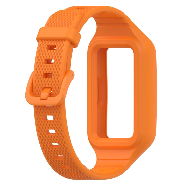 For Huawei Band 10 / 9 / 8 / 7 / 6 Universal Integrated Silicone Watch Band(Orange) - Watch Bands by PMC TechLife | Online Shopping South Africa | PMC TechLife | Buy Now Pay Later Mobicred