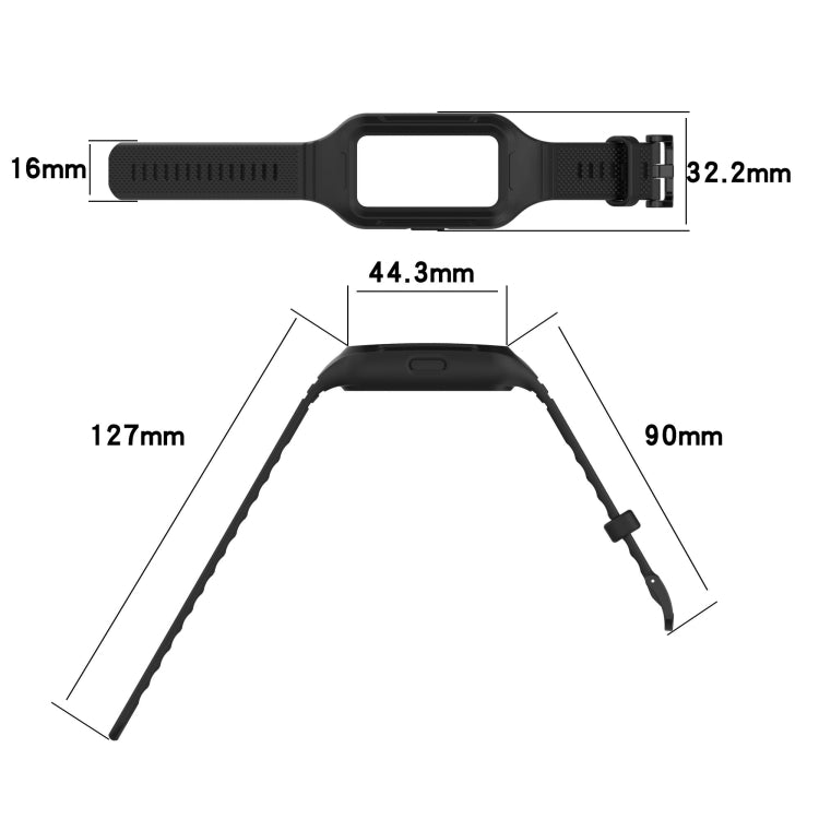 For Huawei Band 10 / 9 / 8 / 7 / 6 Universal Integrated Silicone Watch Band(Red Tea Orange) - Watch Bands by PMC TechLife | Online Shopping South Africa | PMC TechLife | Buy Now Pay Later Mobicred