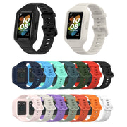 For Huawei Band 10 / 9 / 8 / 7 / 6 Universal Integrated Silicone Watch Band(Red Tea Orange)