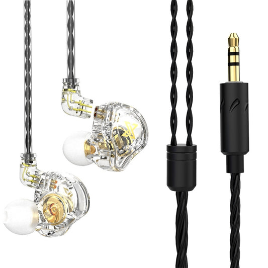 QKZ AK6 MAX In-ear Dynamic Subwoofer Wire-controlled Earphone, Version:Standard Version(Transparent White) - In Ear Wired Earphone by QKZ | Online Shopping South Africa | PMC Jewellery | Buy Now Pay Later Mobicred