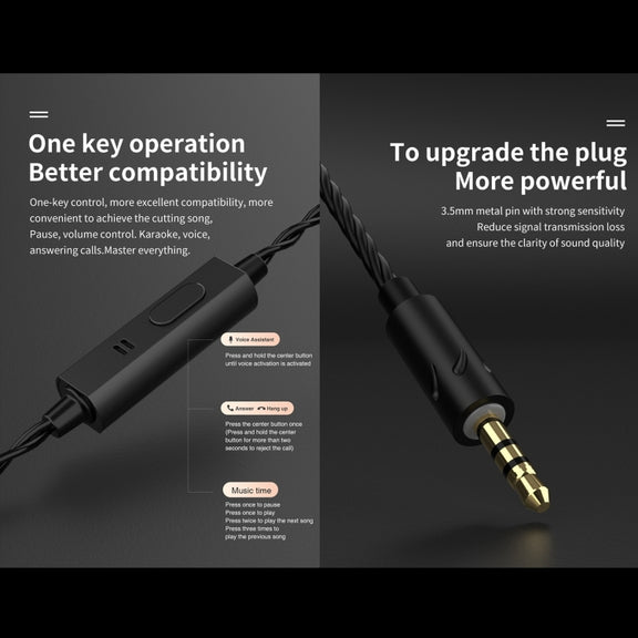 QKZ AK6 MAX In-ear Dynamic Subwoofer Wire-controlled Earphone, Version:Standard Version(Transparent White)