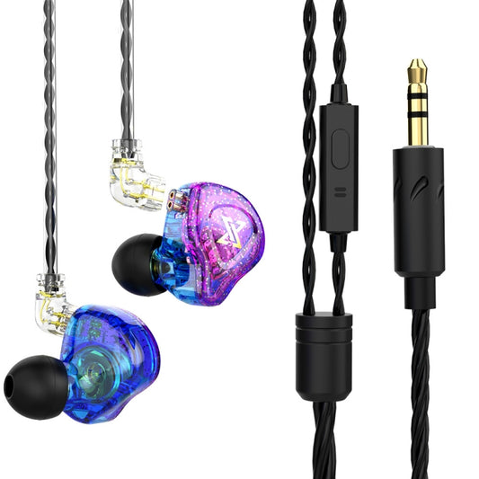 QKZ AK6 MAX In-ear Dynamic Subwoofer Wire-controlled Earphone, Version:with Mic Version(Colorful) - In Ear Wired Earphone by QKZ | Online Shopping South Africa | PMC Jewellery | Buy Now Pay Later Mobicred