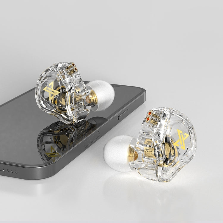 QKZ AK6 MAX In-ear Dynamic Subwoofer Wire-controlled Earphone, Version:with Mic Version(Transparent White) - In Ear Wired Earphone by QKZ | Online Shopping South Africa | PMC TechLife | Buy Now Pay Later Mobicred