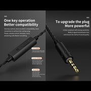 QKZ AK6 MAX In-ear Dynamic Subwoofer Wire-controlled Earphone, Version:with Mic Version(Transparent Black)