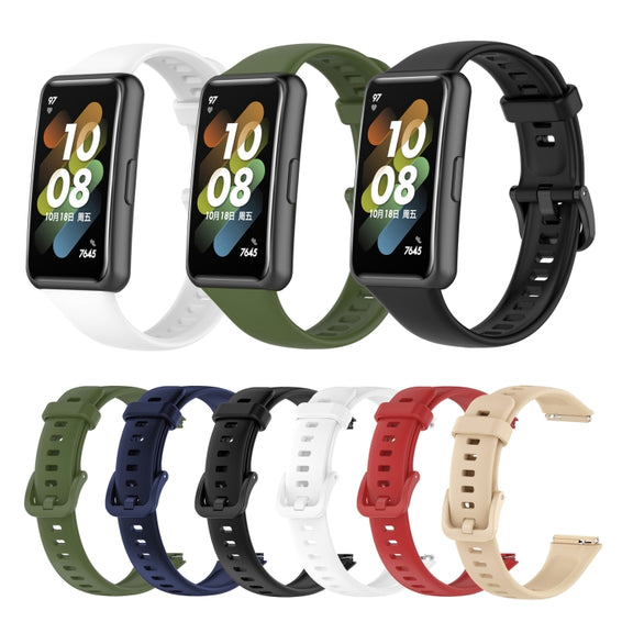 For Huawei Band 7 Silicone Watch Band(Red)