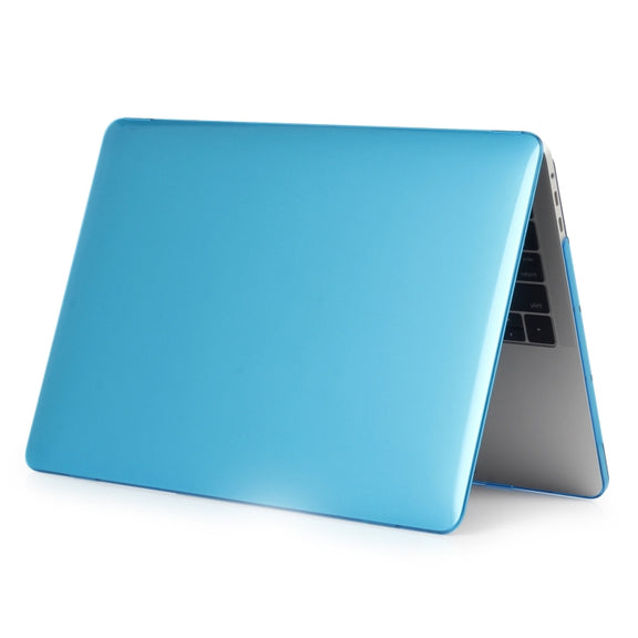 For MacBook Air 13.6 2025 / 2023 / 2022 Laptop Crystal Style Protective Case(Water Blue)