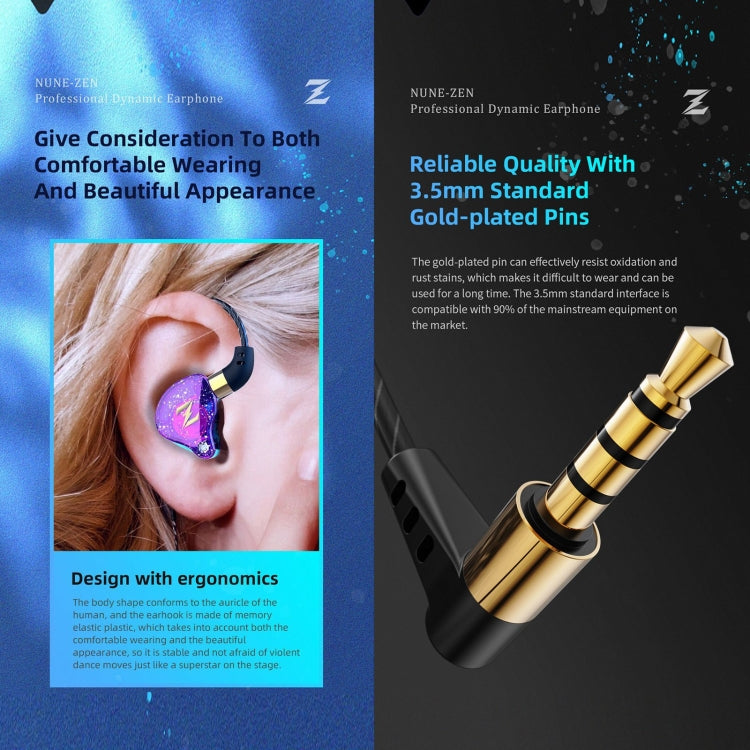 QKZ ZEN In-ear Subwoofer Wire-controlled Music Running Sports Earphone with Mic(Red)