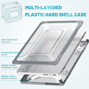 PC + TPU Honeycomb Laptop Protective Case For MacBook Pro 14.2 inch A2442 2021(Star Gray)