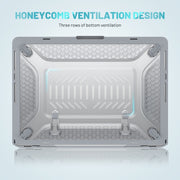 PC + TPU Honeycomb Laptop Protective Case For MacBook Pro 14.2 inch A2442 2021(Star Gray)