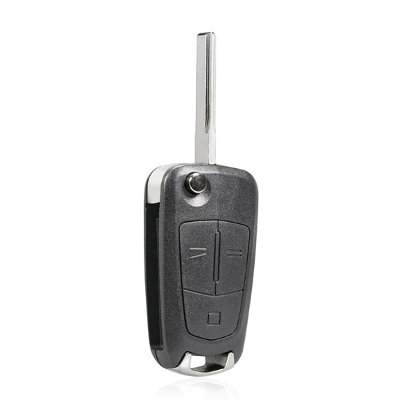 For Opel Car Foldable Blade Key Case with Screw Hole, Style:2-button HU100 without Slot