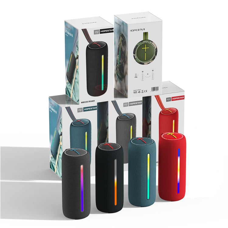 HOPESTAR P37 Outdoor Portable RGB Light Waterproof Wireless Bluetooth Speaker(Blue) - free shipping - PMC TechLife - Order now!