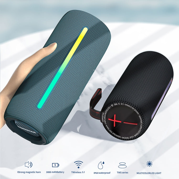 HOPESTAR P37 Outdoor Portable RGB Light Waterproof Wireless Bluetooth Speaker(Red) - Waterproof Speaker by HOPESTAR | Online Shopping South Africa | PMC TechLife | Buy Now Pay Later Mobicred