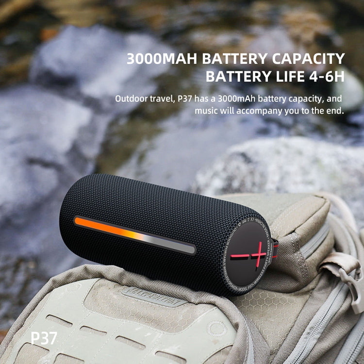HOPESTAR P37 Outdoor Portable RGB Light Waterproof Wireless Bluetooth Speaker(Red) - Waterproof Speaker by HOPESTAR | Online Shopping South Africa | PMC TechLife | Buy Now Pay Later Mobicred