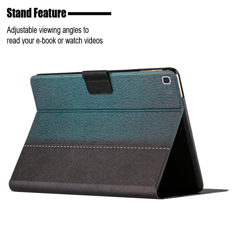 For Samsung Galaxy Tab A7 10.4 2020 T500 Stitching Solid Color Smart Leather Tablet Case(Green)