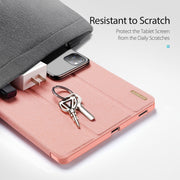 For Galaxy Tab S6 Lite 10.4 inch / S6 Lite 2024 DUX DUCIS Domo Series Horizontal Flip Magnetic PU Leather Case with Three-folding Holder & Pen Slot & Sleep / Wake-up Function(Pink)