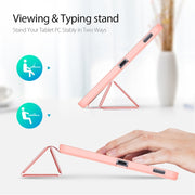 For Galaxy Tab S6 Lite 10.4 inch / S6 Lite 2024 DUX DUCIS Domo Series Horizontal Flip Magnetic PU Leather Case with Three-folding Holder & Pen Slot & Sleep / Wake-up Function(Pink)