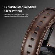 DUX DUCIS 20mm Genuine Leather Watch Band For Samsung Galaxy/Huawei/Honor Watch(Coffee) - 20mm Bands by DUX DUCIS