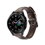 DUX DUCIS 22mm Genuine Leather Watch Band For Samsung Galaxy/Huawei/Honor/Xiaomi Watch(Coffee) - 22mm Bands by DUX DUCIS