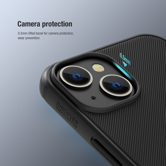 For iPhone 14 NILLKIN Frosted Shield Pro PC + TPU Phone Case (Black)