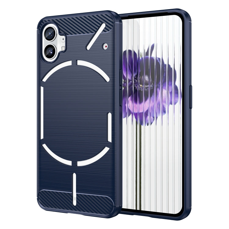 For Nothing Phone 1 Brushed Texture Carbon Fiber TPU Phone Case(Blue) - free shipping - PMC TechLife - Order now!