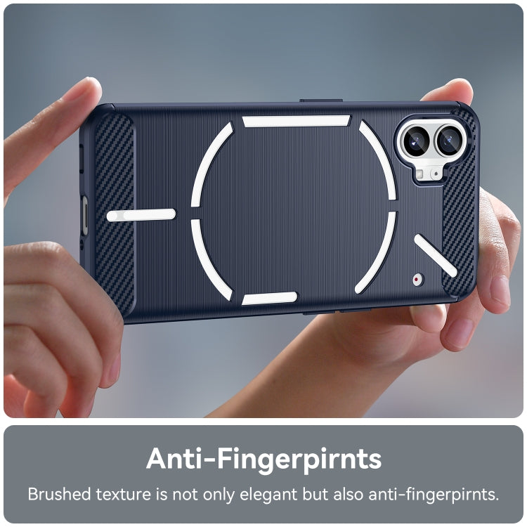 For Nothing Phone 1 Brushed Texture Carbon Fiber TPU Phone Case(Blue) - free shipping - PMC TechLife - Order now!