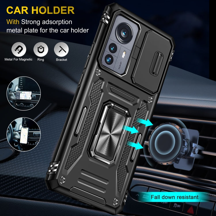 For Xiaomi 12 Pro Armor PC + TPU Camera Shield Phone Case(Black) - free shipping - PMC TechLife - Order now!
